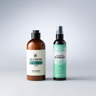 Básicos Anticaída: Shampoo Anticaída + Agua de Romero